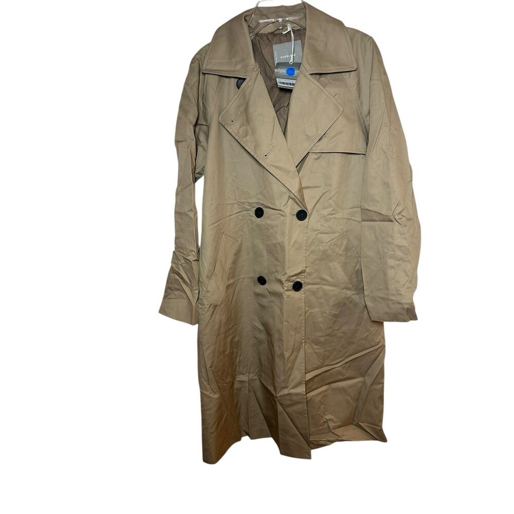 Everlane The Modern Trench Coat Khaki Missing Belt City Coastal Outerwear Small - Picture 2 of 10